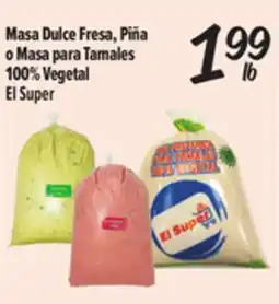 El Super Fresh Masa Dulce Fresa, Piñao Masa para Tamales 100% Vegetal El Super offer