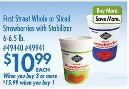 Smart & Final Whole or Sliced Strawberries with Stabilizer offer