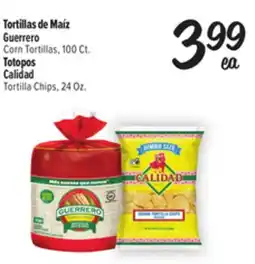 El Super Fresh Guerrero Corn Tortillas, 100 Ct. Tortilla Chips, 24 Oz offer