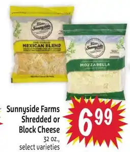 Foodmaxx Sunnyside Farms Shredded or Block Cheese offer