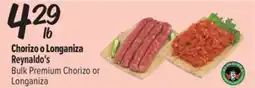El Super Fresh Reynaldo's Bulk Premium Chorizo or Longaniza offer