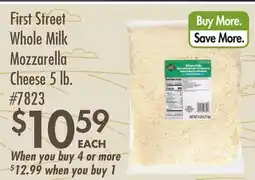 Smart & Final First Street Whole Milk Mozzarella Cheese offer