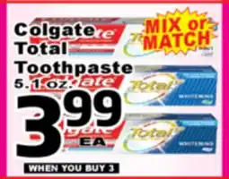 Superior Grocers Colgate Total Toothpaste offer