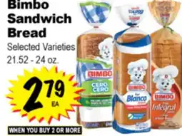 Superior Grocers Bimbo Sandwich Bread offer