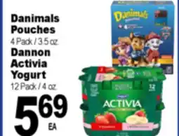 Superior Grocers Danimals Pouches, Dannon Activia Yogurt offer