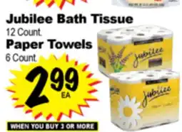 Superior Grocers Jubilee Bath Tissue 12 Count. Paper Towels 6 Count offer