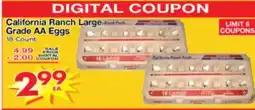 Superior Grocers California Ranch Large Grade AA Eggs offer