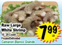 Superior Grocers Raw Large White Shrimp offer