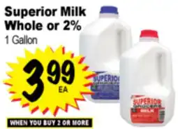 Superior Grocers Superior Milk Whole or 2% offer