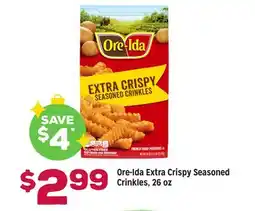 Grocery Outlet Ore-Ida Extra Crispy Seasoned Crinkles offer