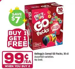 Grocery Outlet Kellogg's Cereal GO Packs offer