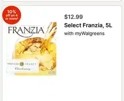 Walgreens Select Franzia, 5L offer