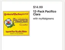 Walgreens 12-Pack Pacifico Clara offer