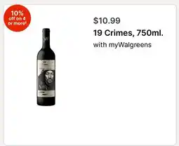 Walgreens 19 Crimes, 750ml offer