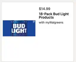 Walgreens 18-Pack Bud Light Products offer