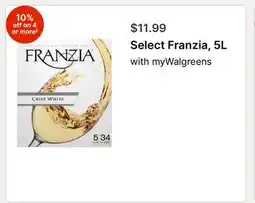 Walgreens Select Franzia offer