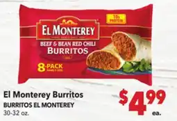 Vallarta Supermarkets El Monterey Burritos / BURRITOS EL MONTEREY offer