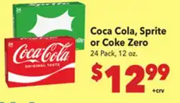 Vallarta Supermarkets Coca Cola, Sprite or Coke Zero offer