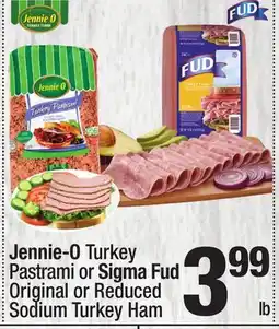 Super King Markets Jennie-O Turkey Pastrami or Sigma Fud Original or Reduced Sodium Turkey Ham offer