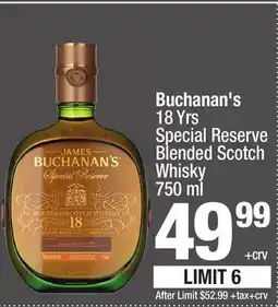 Super King Markets Buchanan's 18 Yrs Special Reserve Blended Scotch Whisky offer
