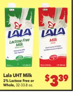 Vallarta Supermarkets Lala UHT Milk offer