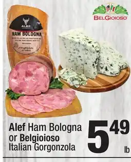 Super King Markets Alef Ham Bologna or Belgioioso Italian Gorgonzola offer