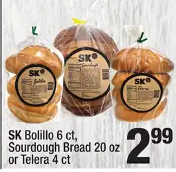 Super King Markets SK Bolillo 6 ct, Sourdough Bread 20 oz or Telera 4 ct offer