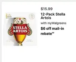 Walgreens 12-Pack Stella Artois offer