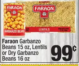 Super King Markets Faraon Garbanzo Beans 15 oz, Lentils or Dry Garbanzo Beans 16 oz offer