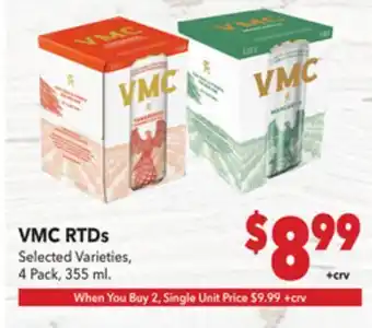 Vallarta Supermarkets VMC RTDs offer