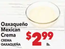 Vallarta Supermarkets Oaxaqueño Mexican Crema offer
