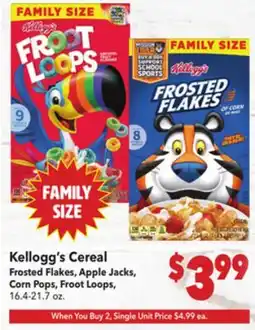 Vallarta Supermarkets Kellogg's Cereal offer