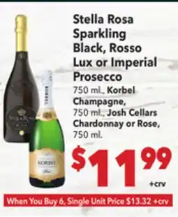 Vallarta Supermarkets Stella Rosa Sparkling Black, Rosso Lux or Imperial Prosecco offer