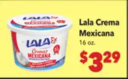 Vallarta Supermarkets Lala Crema Mexicana offer