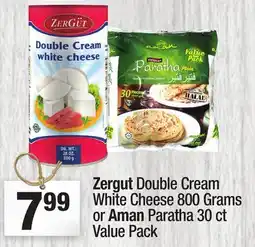 Super King Markets Zergut Double Cream White Cheese 800 Grams or Aman Paratha 30 ct offer