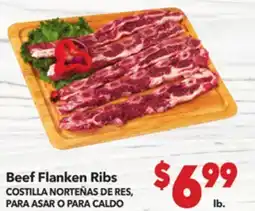 Vallarta Supermarkets Beef Flanken Ribs / COSTILLA NORTEÑAS DE RES, PARA ASAR O PARA CALDO offer