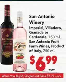 Vallarta Supermarkets San Antonio Winery offer