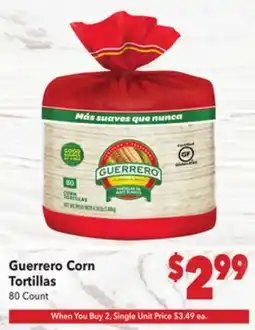 Vallarta Supermarkets Guerrero Corn Tortillas offer