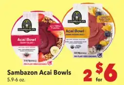 Vallarta Supermarkets Sambazon Acai Bowls offer