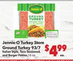 Vallarta Supermarkets Jennie-O Turkey Store Ground Turkey 93/7 offer