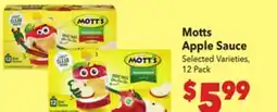 Vallarta Supermarkets Motts Apple Sauce offer