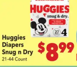 Vallarta Supermarkets Huggies Diapers Snug n Dry offer