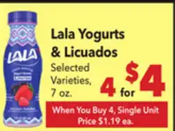 Vallarta Supermarkets Lala Yogurts & Licuados offer