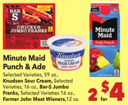 Vallarta Supermarkets Minute Maid Punch & Ade offer
