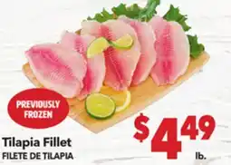 Vallarta Supermarkets Tilapia Fillet / FILETE DE TILAPIA offer