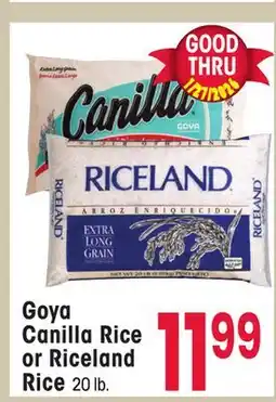 Jewel-Osco Goya Canilla Rice or Riceland offer