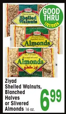 Jewel-Osco Ziyad Shelled Walnuts, Blanched Halves or Slivered Almonds offer