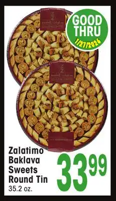 Jewel-Osco Zalatimo Baklava Sweets Round Tin offer