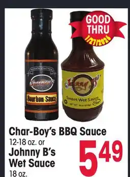 Jewel-Osco Char-Boy's BBQ Sauce 12-18 oz. or Johnny B's Wet Sauce 18 oz offer