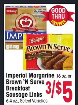 Jewel-Osco Imperial Margarine 16 oz. or Brown 'N Serve Breakfast Sausage Links 6.4 oz offer